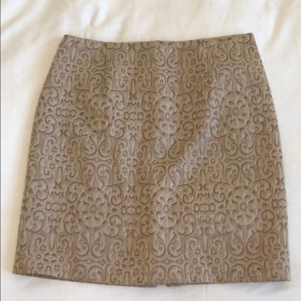 Cream Printed Skirt